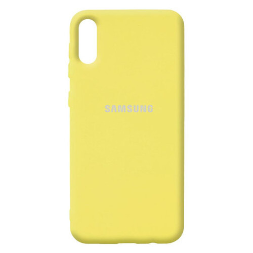 Чохол Epik Silicone Cover Full Protective (AA) Samsung Galaxy A02 Жовтий / Yellow фото №4