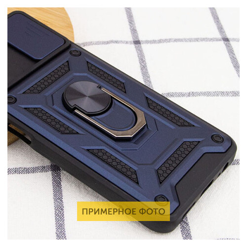 Удароміцний чохол Epik Camshield Serge Ring for Magnet Xiaomi Mi 11 Lite Синій фото №4