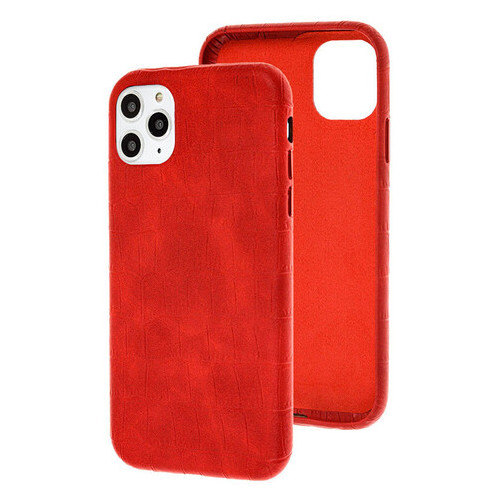 Шкіряний чохол Epik Croco Leather Apple iPhone 11 Pro Max (6.5) Red фото №1