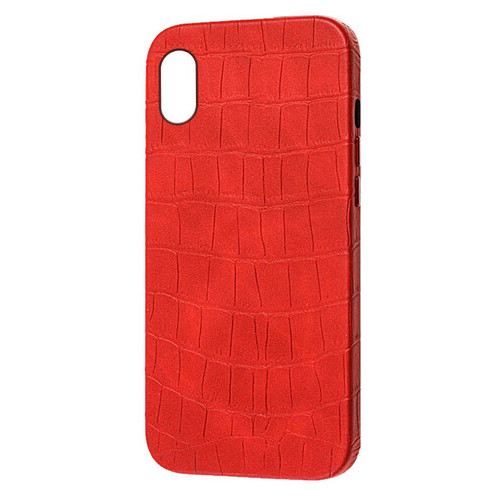 Шкіряний чохол Epik Croco Leather Apple iPhone XR (6.1) Red фото №1
