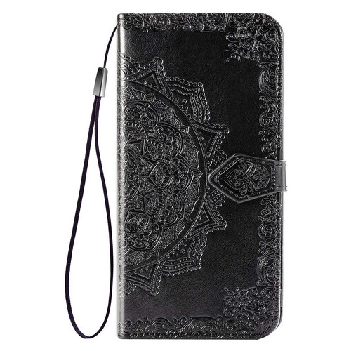 Кожаный чехол-книжка Epik Art Case с визитницей Samsung Galaxy A03s Черный фото №1