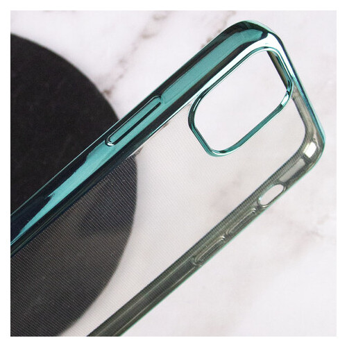 Прозорий силіконовий чохол Epik глянсова окантовка Apple iPhone 13 mini (5.4) Зелений фото №3