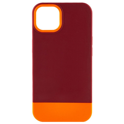 Чохол Epik TPU PC Bichromatic Apple iPhone 11 (6.1) Brown burgundy / Orange фото №1