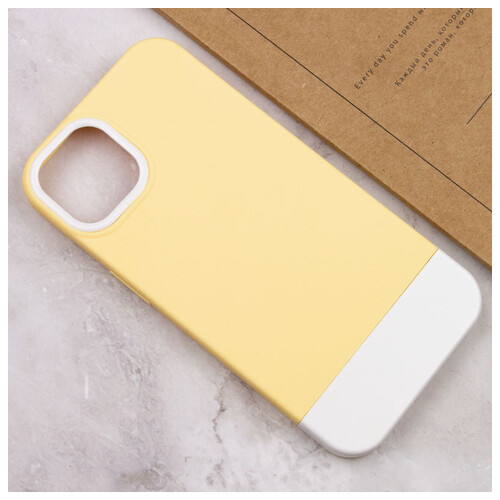 Чохол Epik TPU PC Bichromatic Apple iPhone 11 Pro Max (6.5) Creamy-yellow / White фото №5