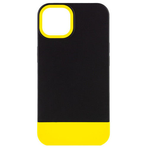 Чохол Epik TPU PC Bichromatic Apple iPhone 13 (6.1) Black / Yellow фото №1