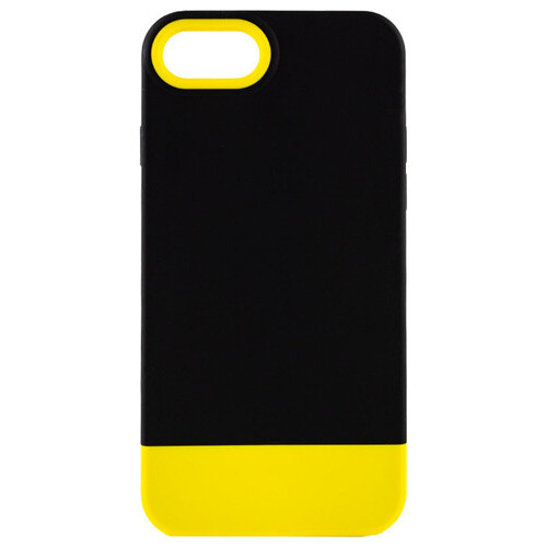 Чохол Epik TPU PC Bichromatic Apple iPhone 7 / 8 / SE (2020) (4.7) Black / Yellow фото №1