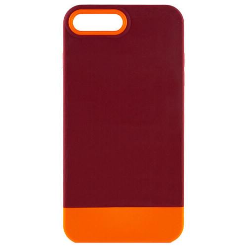 Чохол Epik TPU PC Bichromatic Apple iPhone 7 plus / 8 plus (5.5) Brown burgundy / Orange фото №1