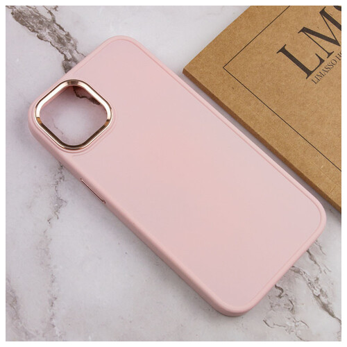 TPU чохол Epik Bonbon Metal Style Apple iPhone 12 Pro / 12 (6.1) Рожевий / Light pink фото №4