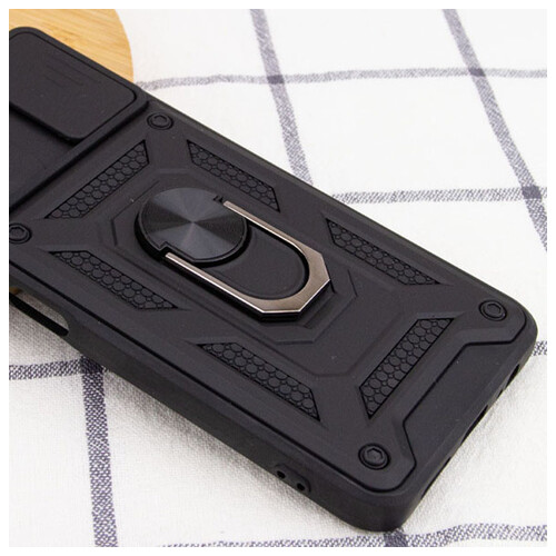 Удароміцний чохол Epik Camshield Serge Ring for Magnet Xiaomi Poco M4 Pro 5G Чорний фото №4