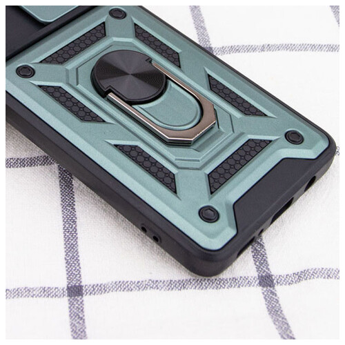 Удароміцний чохол Epik Camshield Serge Ring for Magnet Xiaomi Redmi 10 Зелений фото №4
