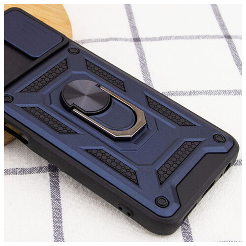 Удароміцний чохол Epik Camshield Serge Ring for Magnet Xiaomi Redmi 10 Синій фото №4