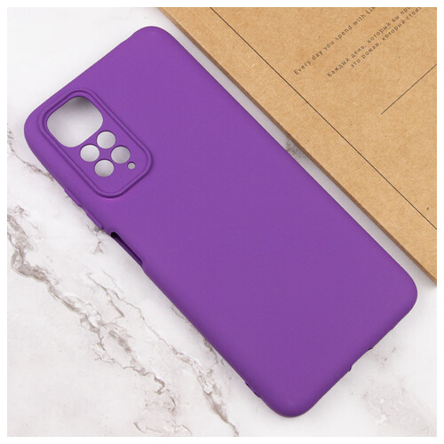 Чохол Epik Silicone Cover Lakshmi Full Camera (A) для Xiaomi Redmi Note 11 (Global) / Note 11S Фіолетовий / Purple фото №4