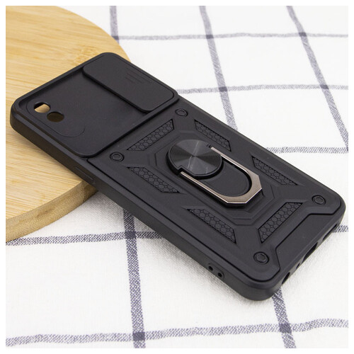 Удароміцний чохол Epik Camshield Serge Ring for Magnet Xiaomi Redmi 9A Чорний фото №2
