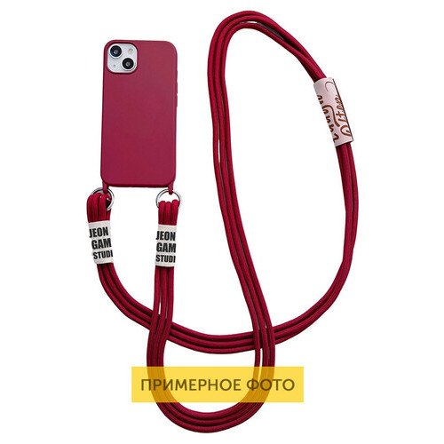 Чохол Epik TPU two straps California Apple iPhone 12 Pro / 12 (6.1) Червоний / Rose Red фото №1