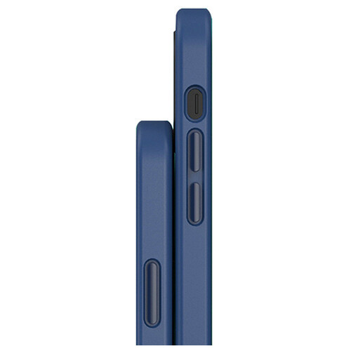 TPU PC чохол Epik Metal Buttons with MagSafe Apple iPhone 12 Pro Max (6.7) Синій фото №4