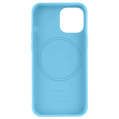 Шкіряний чохол Epik Leather Case (AA) з MagSafe Apple iPhone 14 Pro (6.1) Blue фото №2