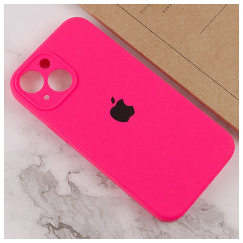 Чохол Epik Silicone Case Full Camera Protective Apple iPhone 13 (6.1) Рожевий / Barbie pink фото №4