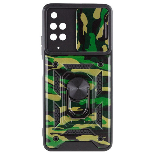 Удароміцний чохол Epik Camshield Serge Ring Camo Xiaomi Redmi 10 Зелений / Army Green фото №2