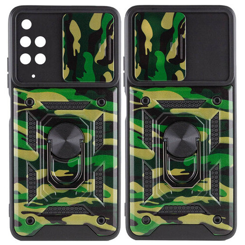 Удароміцний чохол Epik Camshield Serge Ring Camo Xiaomi Redmi 10 Зелений / Army Green фото №1