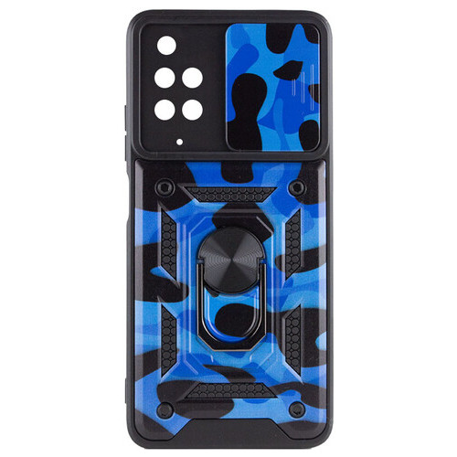 Удароміцний чохол Epik Camshield Serge Ring Camo Xiaomi Redmi 10 Синій / Army Blue фото №2