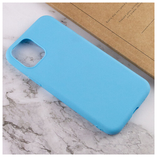 Силиконовый чехол Epik Candy Apple iPhone 14 (6.1) Голубой фото №4