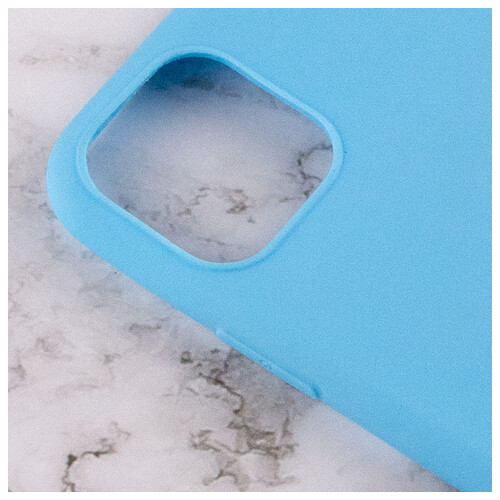 Силиконовый чехол Epik Candy Apple iPhone 14 (6.1) Голубой фото №3