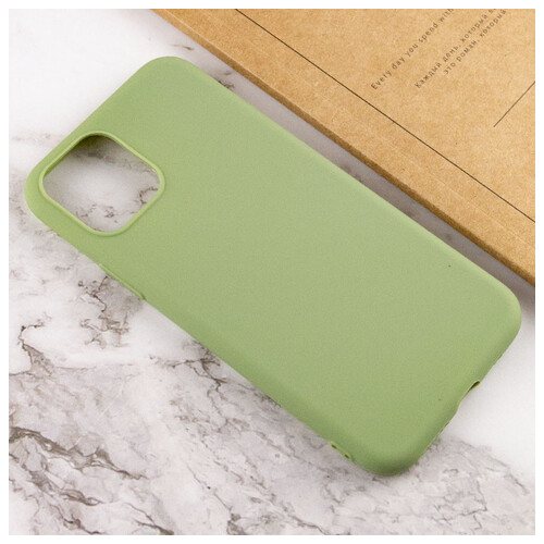 Силиконовый чехол Epik Candy Apple iPhone 14 Plus (6.7) Фисташковый фото №4