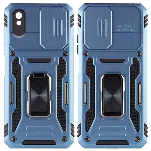 Удароміцний чохол Epik Camshield Army Ring Xiaomi Redmi 9A Блакитний / Light Blue фото №1