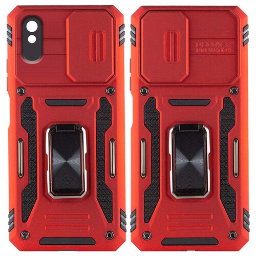 Удароміцний чохол Epik Camshield Army Ring Xiaomi Redmi 9A Червоний / Red фото №1