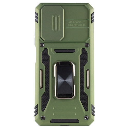 Удароміцний чохол Epik Camshield Army Ring Xiaomi Redmi 9A Оливковий / Army Green фото №2
