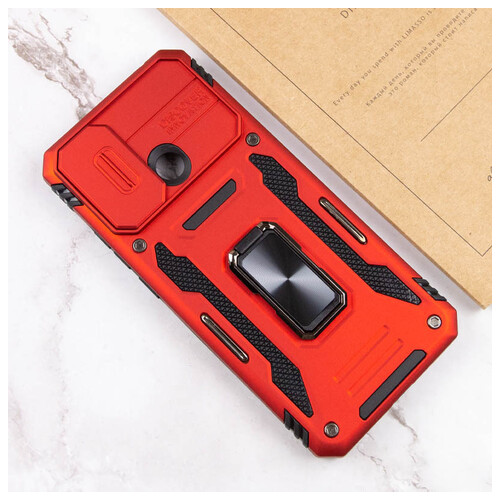 Удароміцний чохол Epik Camshield Army Ring Xiaomi Redmi 9C / 10A Червоний / Red фото №6