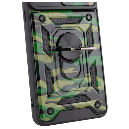 Удароміцний чохол Epik Camshield Serge Ring Camo Xiaomi Redmi A1 Зелений / Army Green фото №4