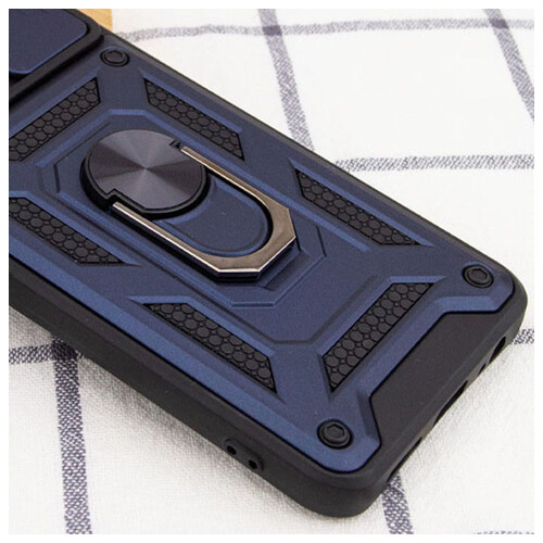 Удароміцний чохол Epik Camshield Serge Ring for Magnet Xiaomi Redmi A1 Синій фото №4
