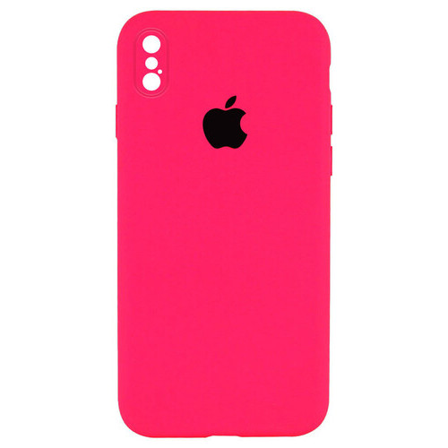 Чохол Epik Silicone Case Square Full Camera Protective (AA) Apple iPhone XS (5.8) Розовий / Barbie pink фото №1