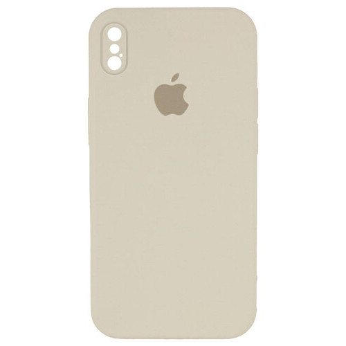 Чехол Epik Silicone Case Square Full Camera Protective (AA) Apple iPhone XS Max (6.5) Бежевый / Antigue White фото №1