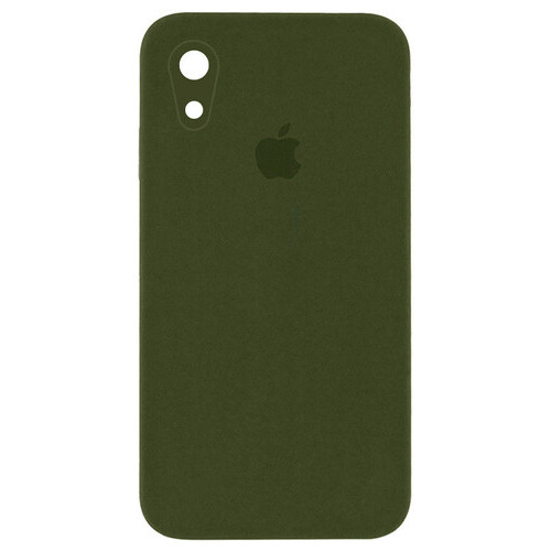 Чохол Epik Silicone Case Square Full Camera Protective (AA) Apple iPhone XR (6.1) Зелений / Dark Olive фото №1