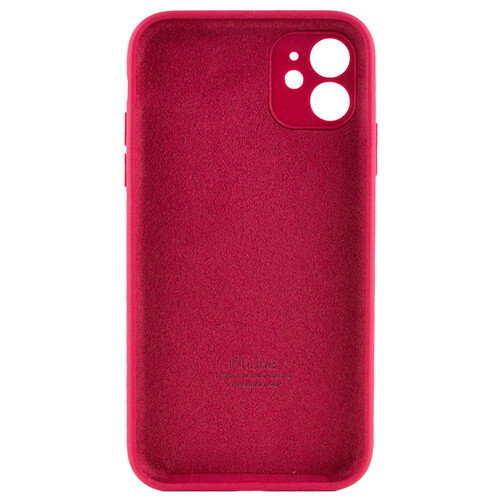 Чохол Epik Silicone Case Full Camera Protective Apple iPhone 12 (6.1) Червоний / Rose Red фото №2