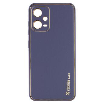 Шкіряний чохол Epik Xshield Xiaomi Poco X5 5G / Redmi Note 12 5G Сірий / Lavender Gray фото №1