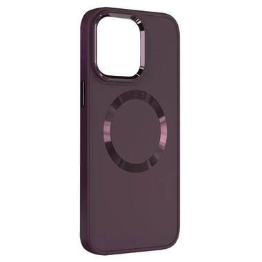 TPU чохол Epik Bonbon Metal Style with MagSafe Apple iPhone 14 Plus (6.7) Бордовий / Plum фото №1