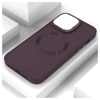 TPU чохол Epik Bonbon Metal Style with MagSafe Apple iPhone 14 Plus (6.7) Бордовий / Plum фото №2