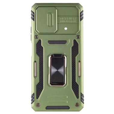 Ударостійкий чохол Epik Camshield Army Ring Xiaomi Poco X5 Pro 5G / Note 12 Pro 5G Оливковий / Army Green фото №2