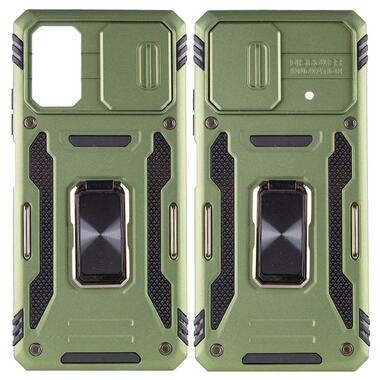 Ударостійкий чохол Epik Camshield Army Ring Xiaomi Poco X5 Pro 5G / Note 12 Pro 5G Оливковий / Army Green фото №1
