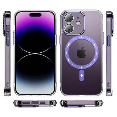 Чохол Epik TPU PC Colorful with MagSafe Apple iPhone 12 (6.1) Purple фото №2