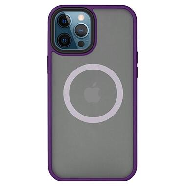 TPU+PC чохол Epik Metal Buttons with MagSafe Apple iPhone 13 Pro Max (6.7) Темно-фіолетовий фото №1