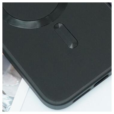 Шкіряний чохол Epik Bonbon Leather Metal Style with MagSafe Apple iPhone 12 Pro Max (6.7) Чорний / Black фото №3