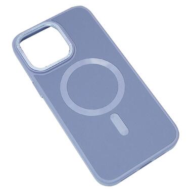Шкіряний чохол Epik Bonbon Leather Metal Style with MagSafe Apple iPhone 12 Pro Max (6.7) Блакитний / Mist blue Epik фото №2