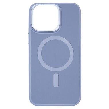 Шкіряний чохол Epik Bonbon Leather Metal Style with MagSafe Apple iPhone 12 Pro Max (6.7) Блакитний / Mist blue Epik фото №1