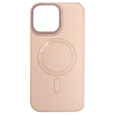 Шкіряний чохол Epik Bonbon Leather Metal Style with MagSafe Apple iPhone 11 (6.1) Рожевий / Light pink фото №1