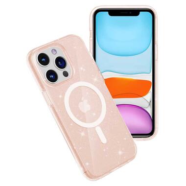 Чехол Epik TPU Galaxy Sparkle (MagFit) Apple iPhone 12 Pro / 12 (6.1) Gold+Glitter фото №3