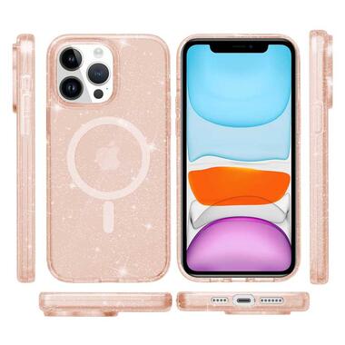Чехол Epik TPU Galaxy Sparkle (MagFit) Apple iPhone 12 Pro / 12 (6.1) Gold+Glitter фото №2